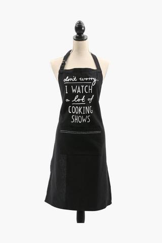 Quirky Script Cotton Apron