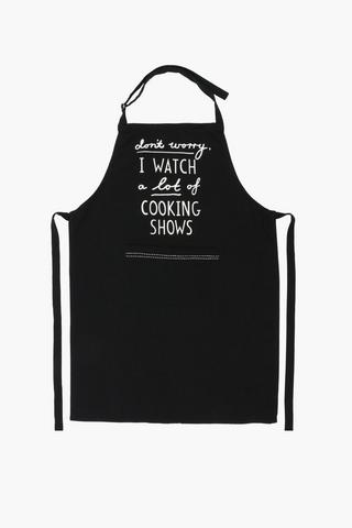 Quirky Script Cotton Apron