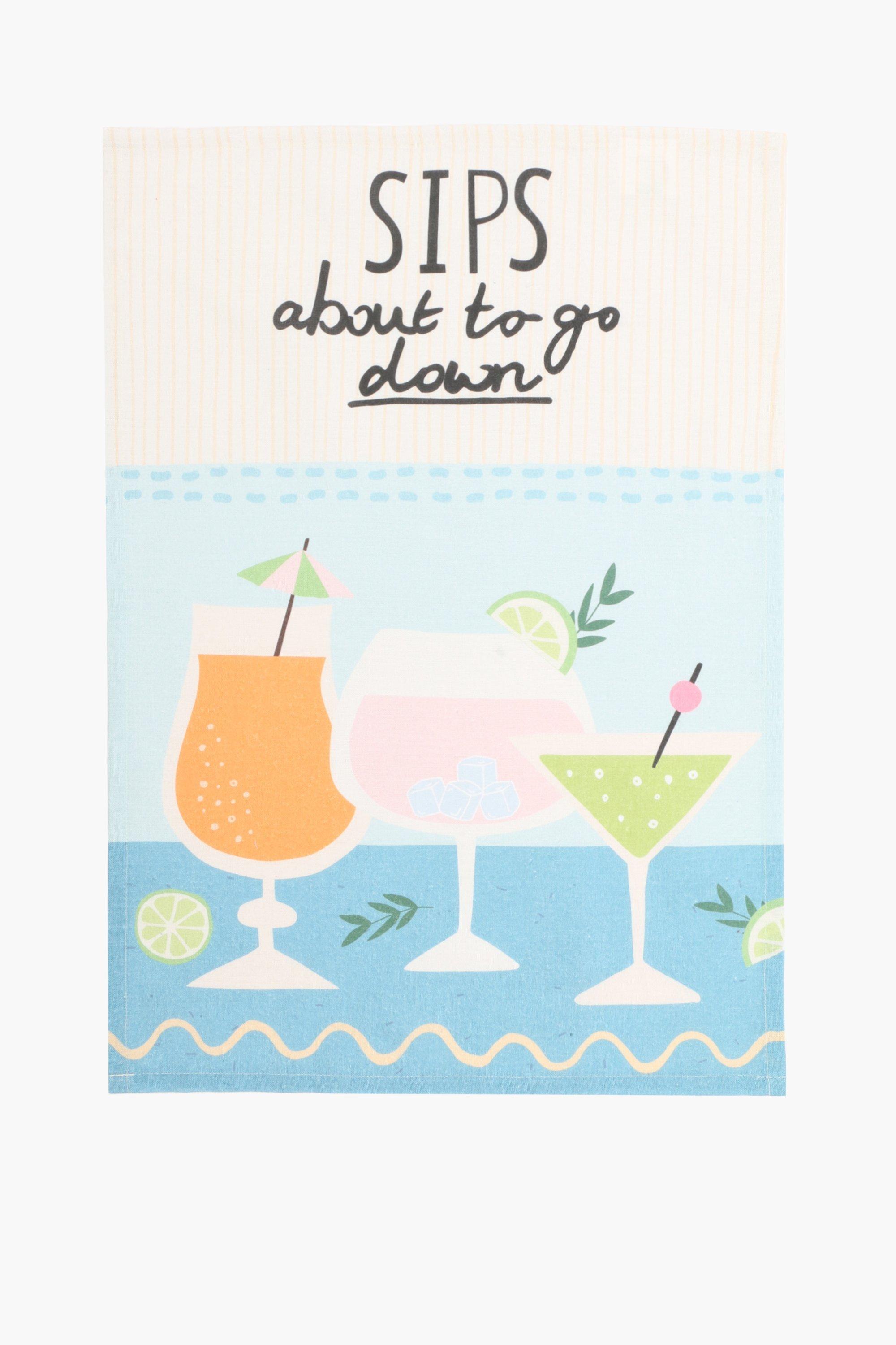 Quirky Script Cotton Tea Towel