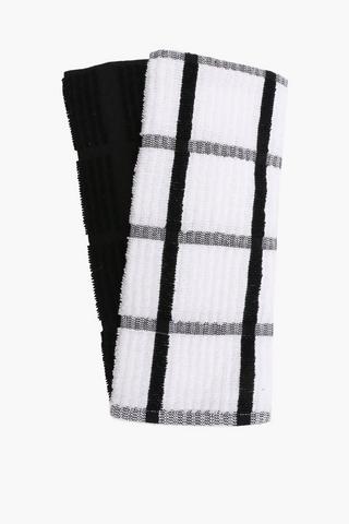 2 Pack 100% Cotton Terry Tea Towels