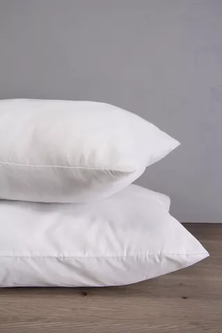 2 Pack Standard Polycotton Hollowfibre Pillows