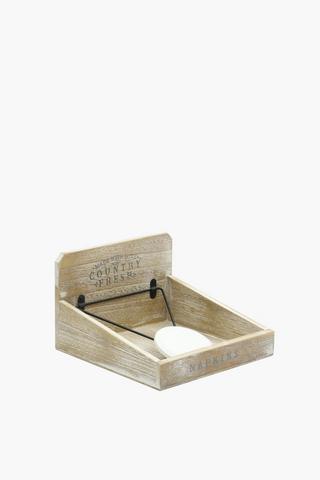 Country Fresh Wooden Serviette Holder
