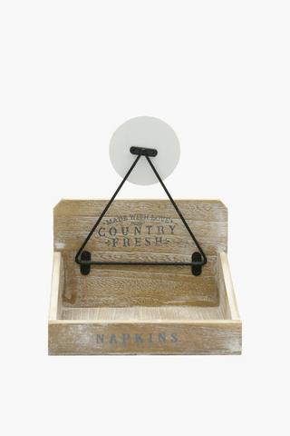 Country Fresh Wooden Serviette Holder

