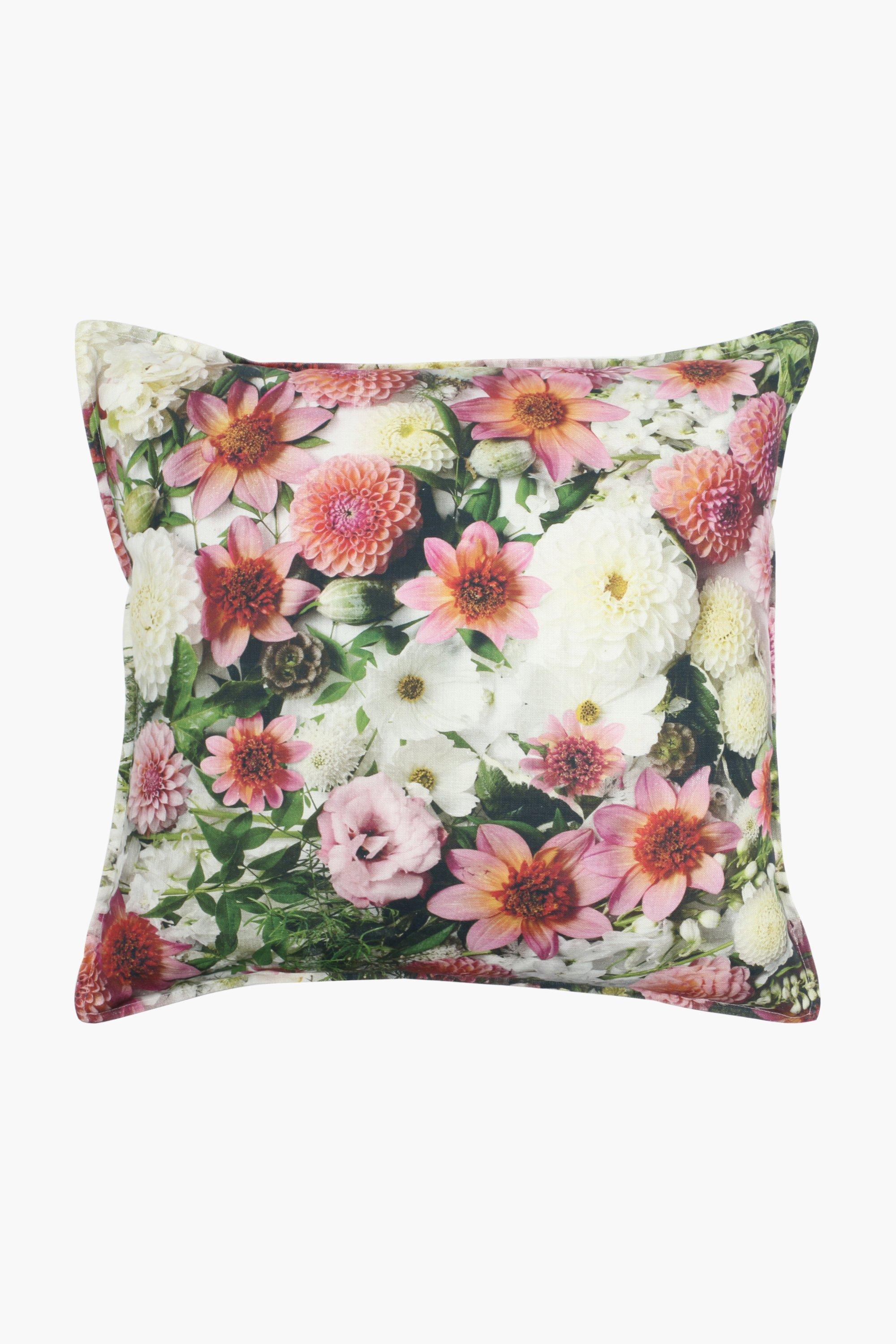 Premium Peony Feather Scatter Cushion, 60x60cm