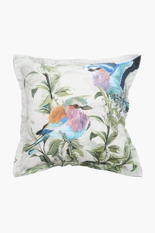 Printed Pretty Birds Scatter Cushion, 55x55cm