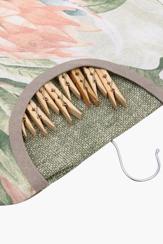 Floral Cotton Peg Bag