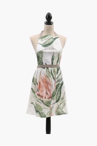 Floral Printed Cotton Apron
