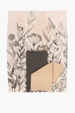 3 Pack Jadiete Cotton Tea Towels