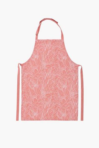Printed Floral Cotton Apron