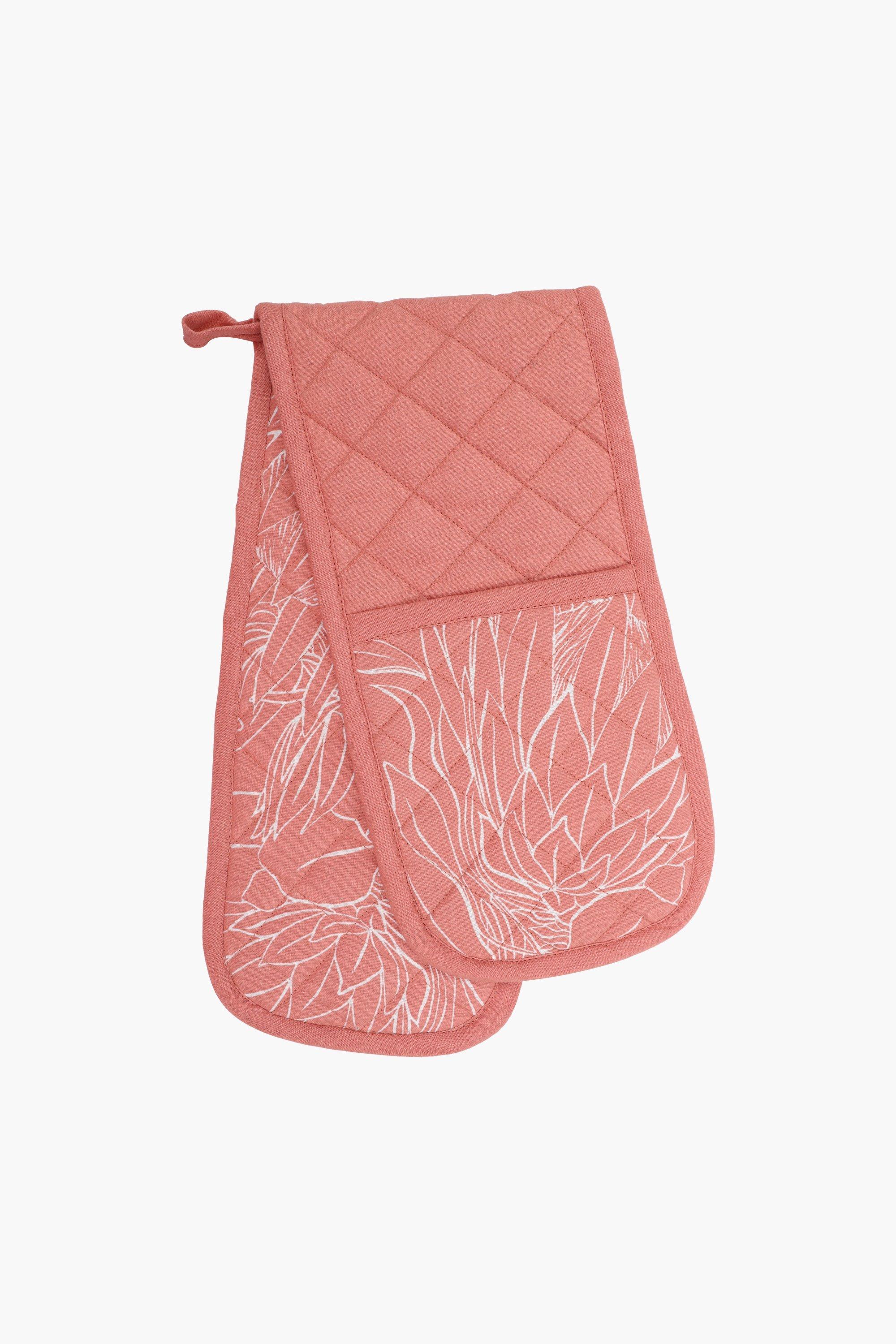 Printed Floral Double Oven Glove