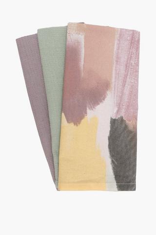 3 Pack Printed Floral Tea Towels