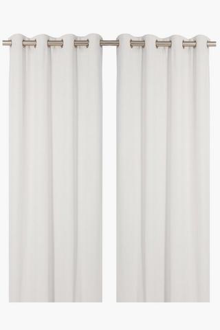 2 Pack Hola Slub Eyelet Curtain, 135x225cm