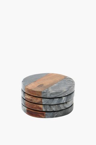 4 Pack Marble Coasters