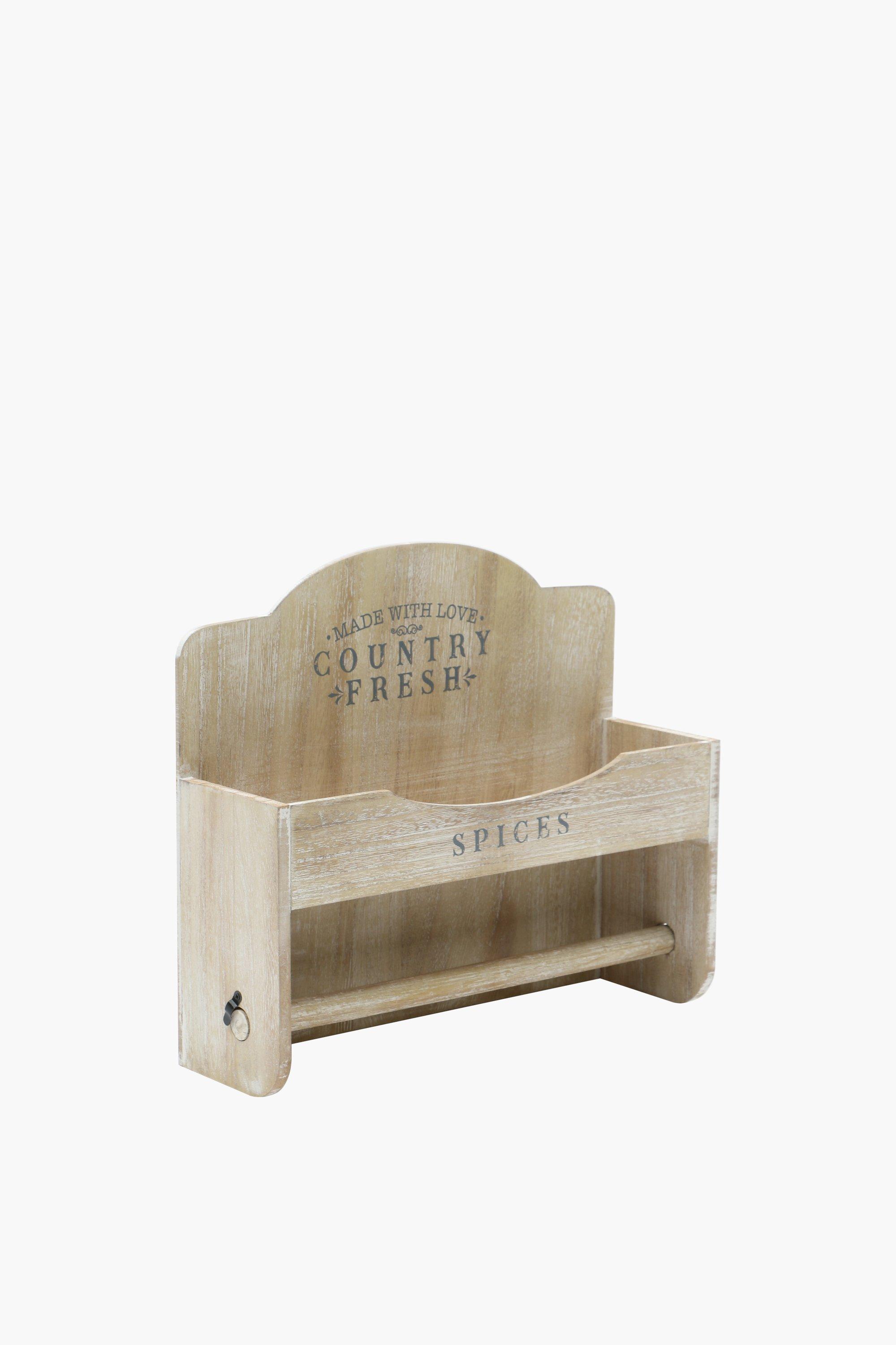 Country Fresh Wooden Spice Rack