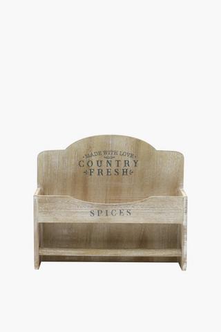Country Fresh Wooden Spice Rack
