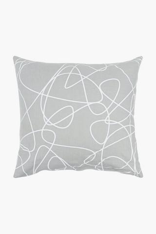 Printed Abstract Lines Cushion Cover, 50x50cm
