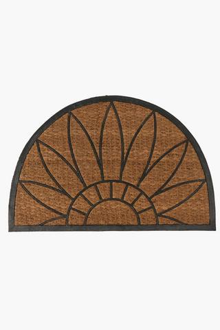 Abstract Coir And Rubber Door Mat, 60x90cm
