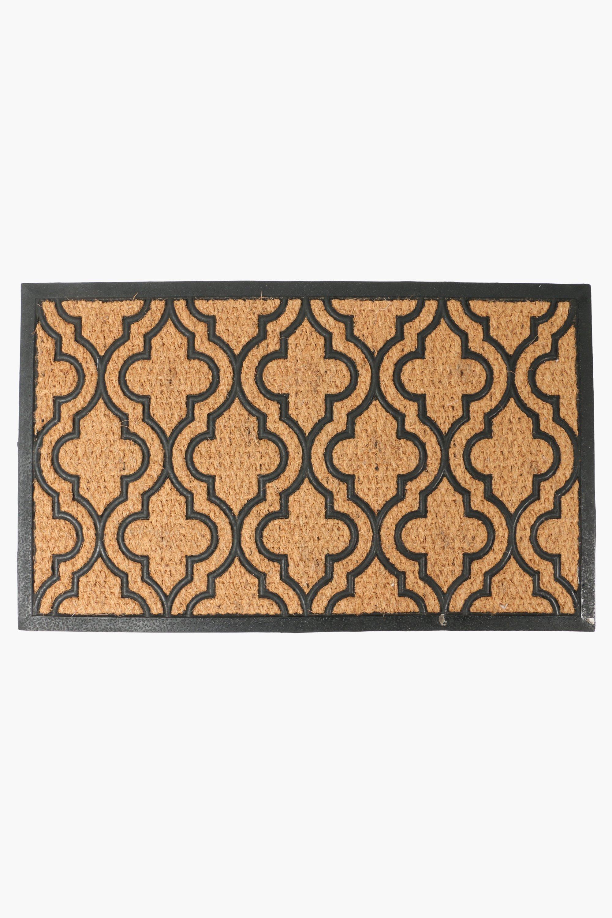 Coir And Rubber Trellis Door Mat, 40x60cm
