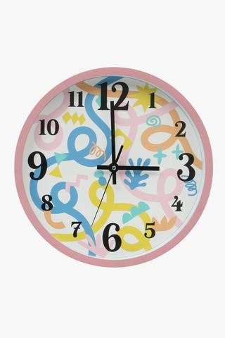 Plastic Wall Clock, 30cm