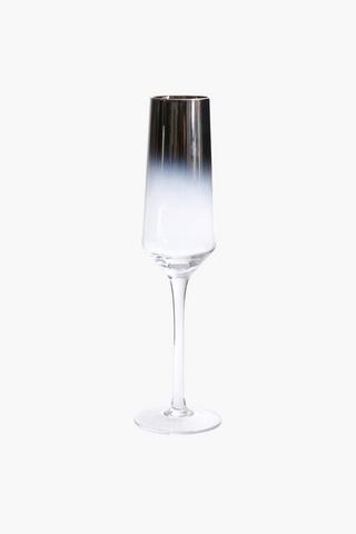 9.25 Tall Glass Festive Iridescent Champagne Flutes, Set of 6