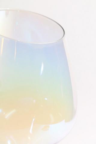 Iridescent Red Wine Glass