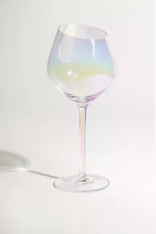 Iridescent White Wine Glass