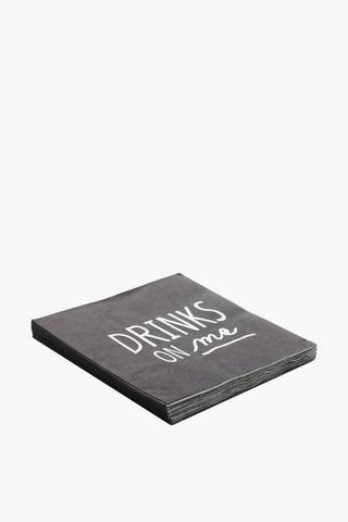 20 Pack Quirky Script Serviettes