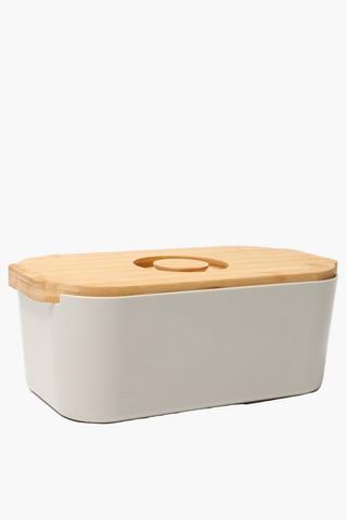 Metal Bread Bin With Embossed Lid