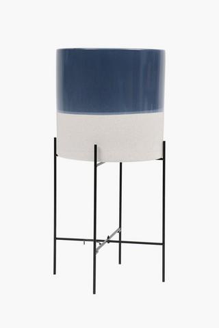 Glazed Ceramic Standing Planter, 30x58cm