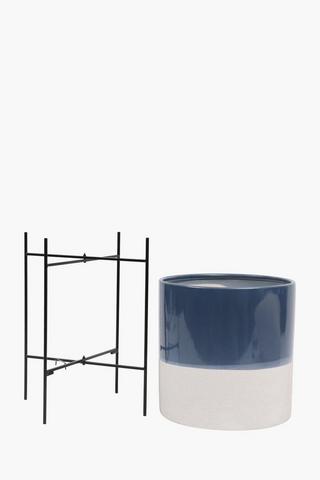 Glazed Ceramic Standing Planter, 30x58cm
