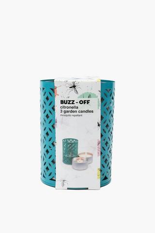 3 Pack Citronella Garden Candles