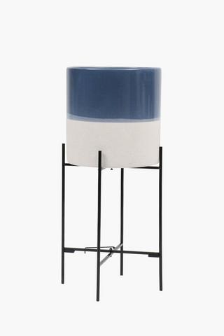 Glazed Ceramic Standing Planter, 23x36cm