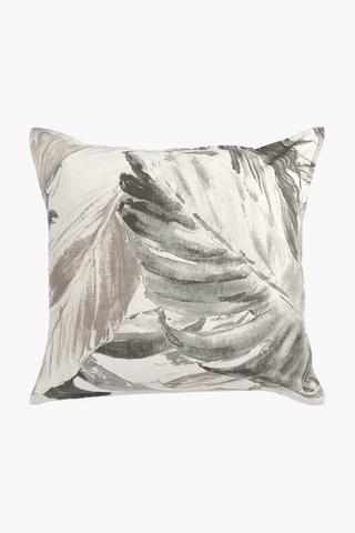 Feather Filled Botanical Leaf Scatter Cushion, 60x60cm