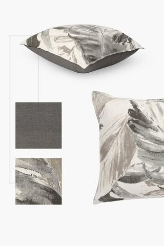 Feather Filled Botanical Leaf Scatter Cushion, 60x60cm