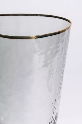 Metallic Rim Wine Glass
