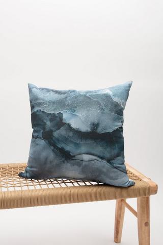 Printed Marble Effect Scatter Cushion, 50x50cm
