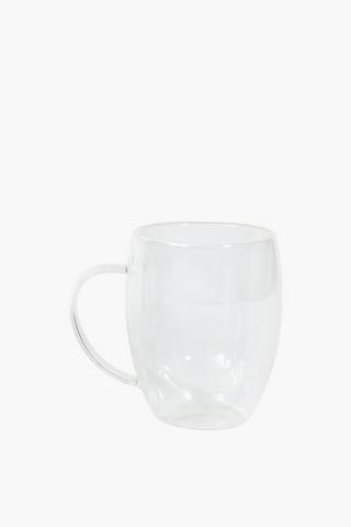 Double Wall Glass Mug, Short
