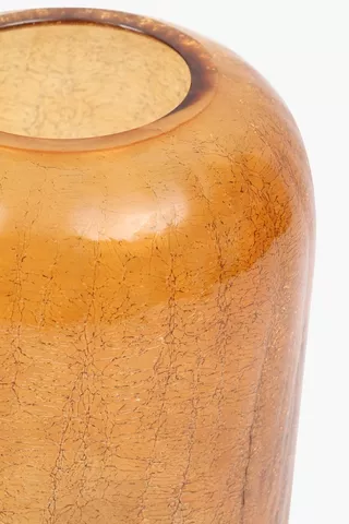 Crackle Glass Vase, 18x28cm