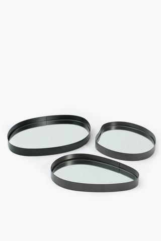 3 Piece Organic Metal Trays