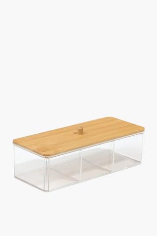 Acrylic 3 Compartment Storage Set