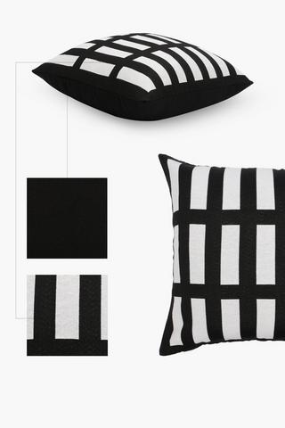Jacquard Piano Grid Scatter Cushion, 60x60cm