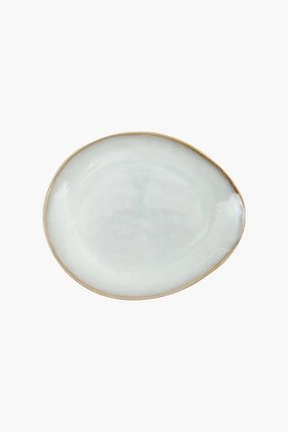 Stoneware Rim Border Dinner Plate