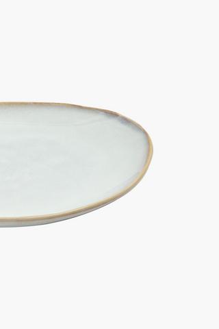 Stoneware Rim Border Dinner Plate