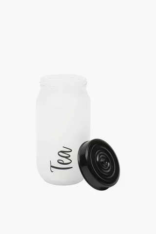 Frosted Glass Tea Canister