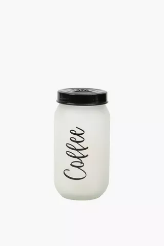 Frosted Glass Coffee Canister