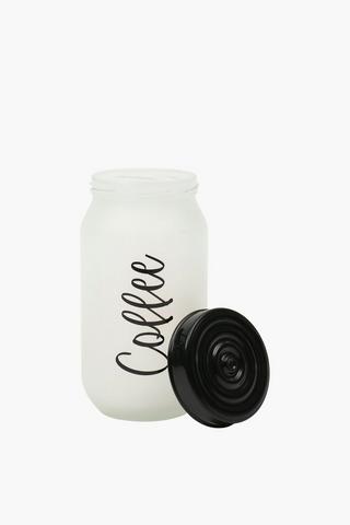 Frosted Glass Coffee Canister