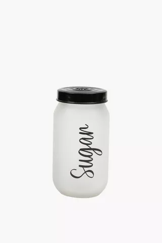 Frosted Glass Sugar Canister