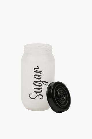 Frosted Glass Sugar Canister