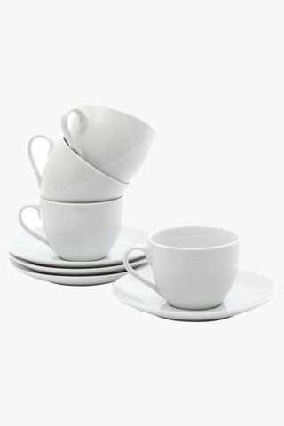 8 Piece Porcelain Cup And Saucer Set
