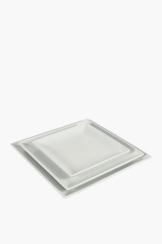 3 Piece Porcelain Square Platter Set
